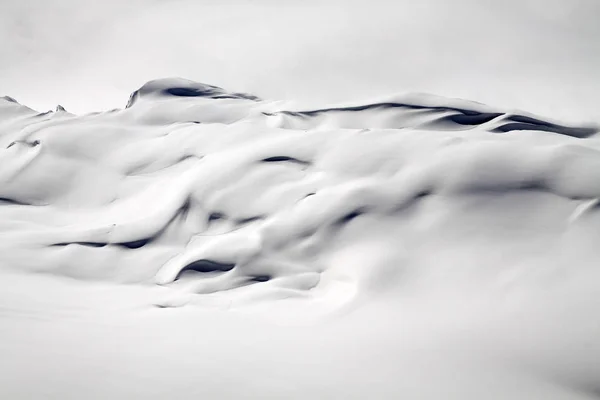 Visão Close Textura Branca Neve — Fotografia de Stock