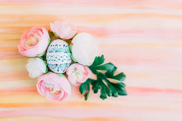 Hermoso Fondo Pascua Con Decoraciones Imagen Temática Primavera Pascua —  Fotos de Stock