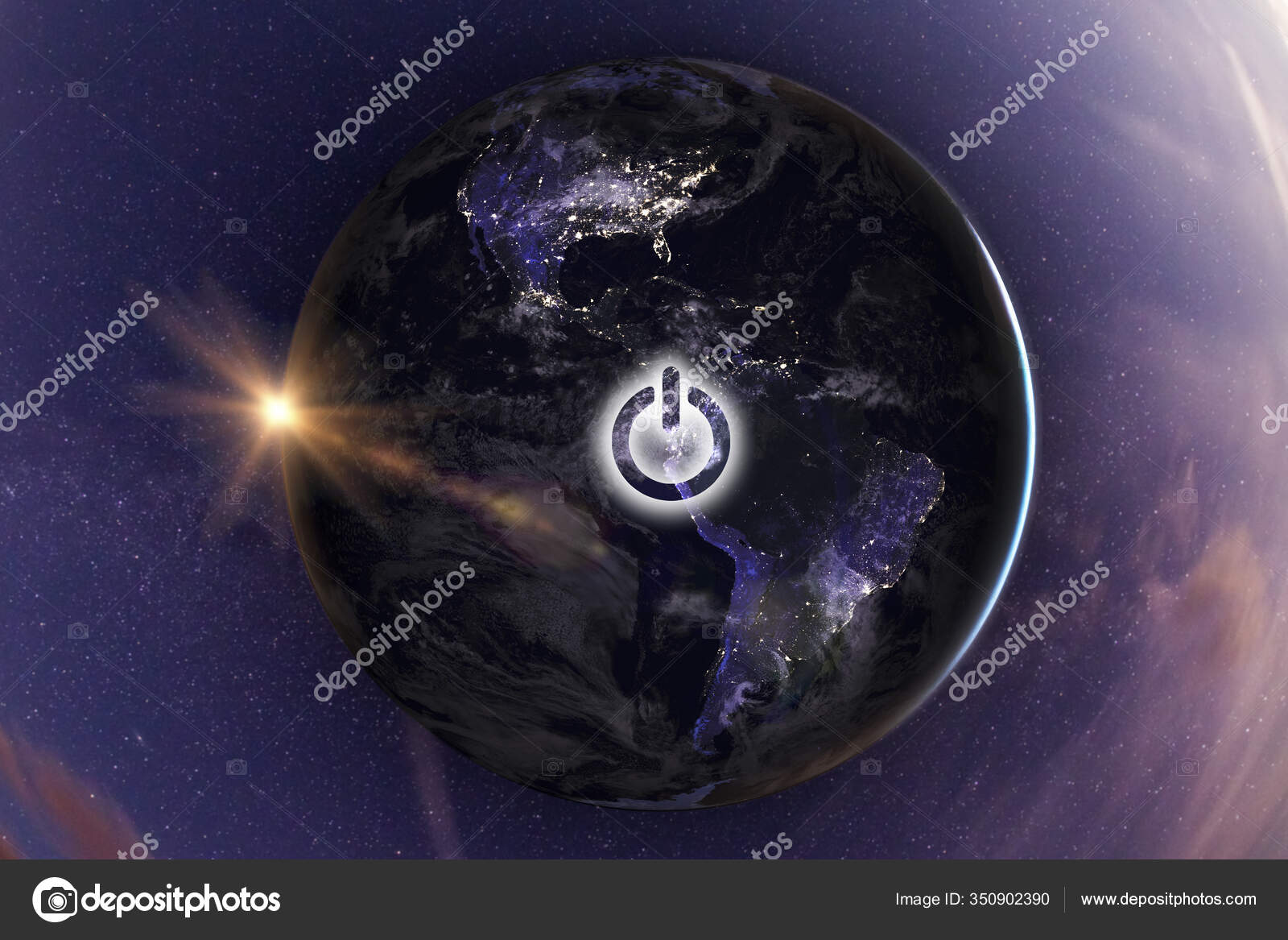 Planet Earth Power Button Switch Earth Hour Day Event Elements — Stock  Photo © belyaaa #350902390, image size:1600x1167