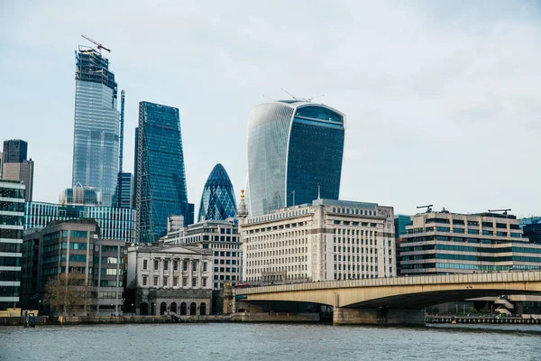 Londen April 2019 Panoramisch Uitzicht Bankwijk Van Centraal Londen Met — Stockfoto
