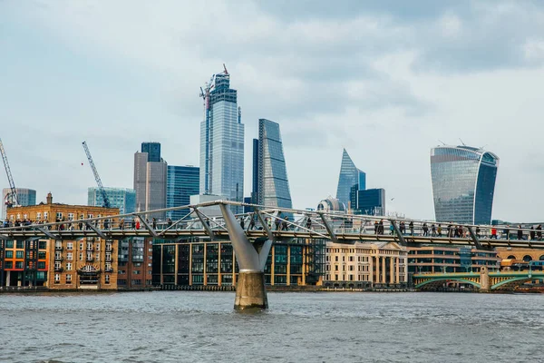 Londen April 2019 Panoramisch Uitzicht Londen Met Beroemde Wolkenkrabbers Andere — Stockfoto
