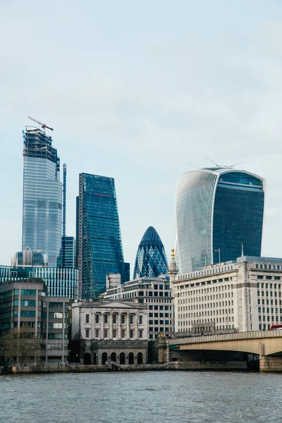 Londen April 2019 Panoramisch Uitzicht Bankwijk Van Centraal Londen Met — Stockfoto