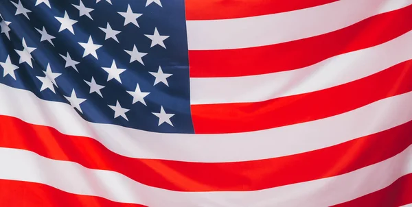 Close American Flag White Background — Stock Photo, Image