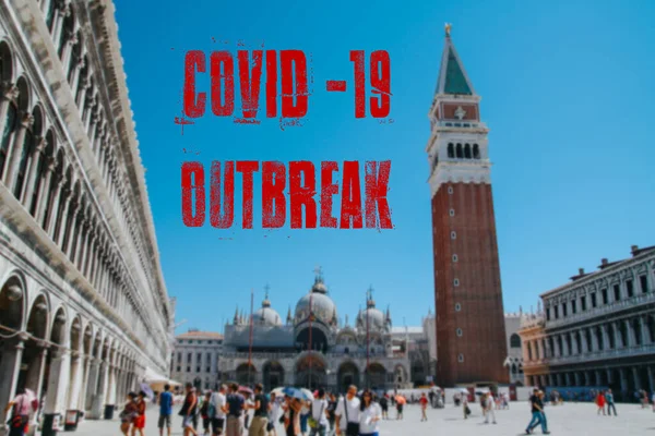 Veneza Itália Está Sob Quarentena Devido Surto Coronavirus Imagem Representativa — Fotografia de Stock