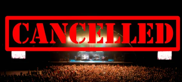 Cancelled events and music festivals background. Avoid Covid-19/ Coronavirus outbreak concept.