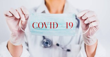 Covid-19 konsept görüntüsü. Salgın hastalıklar.  