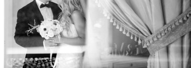 Güzel, klasik bir düğün buketi