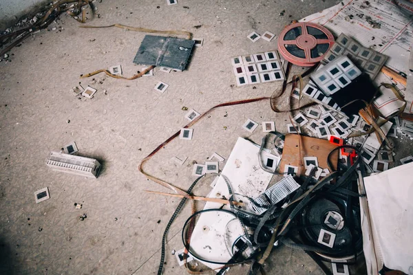 Old Broken Movie Tools Abandoned Building — Stock Photo, Image