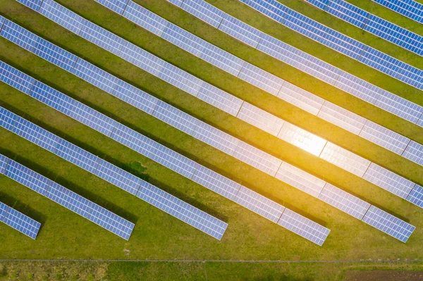 Conservação Ambiental Ecológica Painéis Solares Fotovoltaicos — Fotografia de Stock