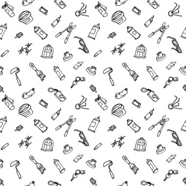 Grafiti desenleri 04 beyaz ve siyah giysiler izole edilmiş.