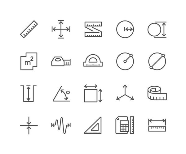 Line Measure Icons