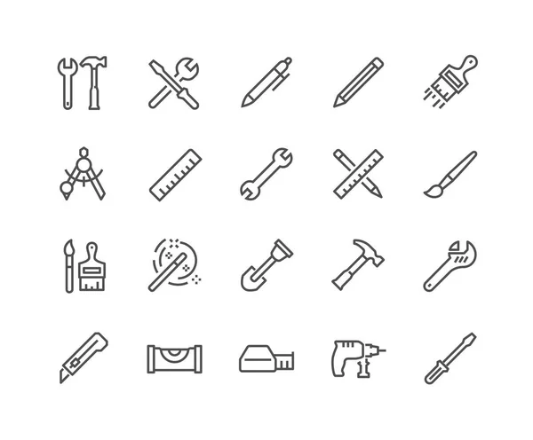 Linia narzędzia ikony — Wektor stockowy