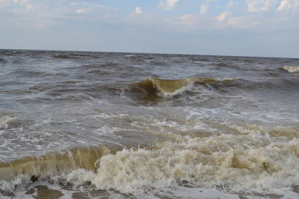 Волны Азовском Море — стоковое фото
