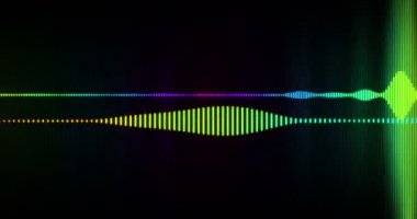 2d Animasyon 'dan gelen elektronik dijital ses dalgasının soyut spektrumu