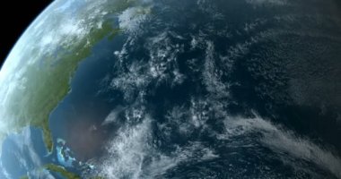 Usa Kuzey Amerika 'nın yörüngesinde 4k 3d Animasyon