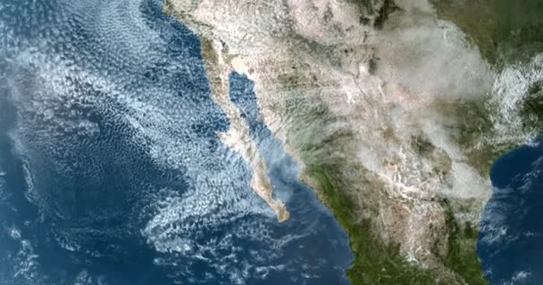 Orbitando Sobre West North America Usa Animación — Vídeo de stock