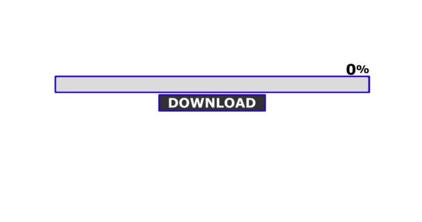 Tela Barra Progresso Download Internet — Vídeo de Stock