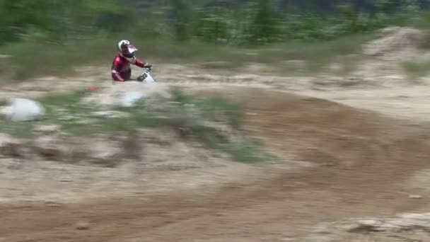 Motocross Racer Extrema Idrottstävling — Stockvideo