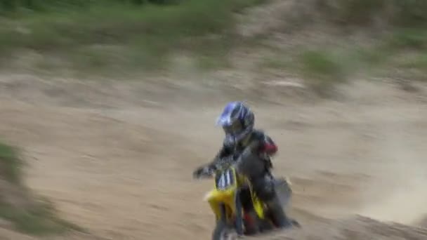 Motokrosový Závodník Extrémní Sportovní Soutěž — Stock video