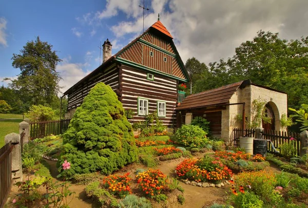 Traditioneel Houten Huisje Tsjechië — Stockfoto