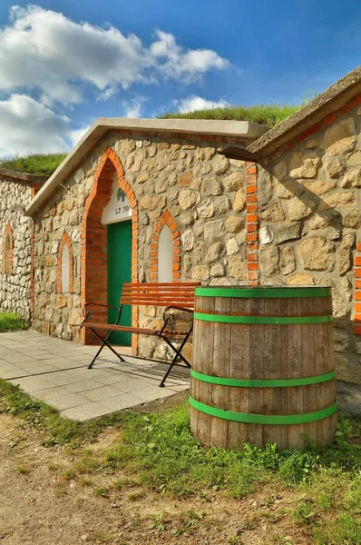 Stenen Wijnkelders Vrbice Dorp Tsjechië — Stockfoto
