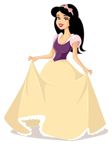 Personnage vectoriel princesse blanche neige — Image vectorielle
