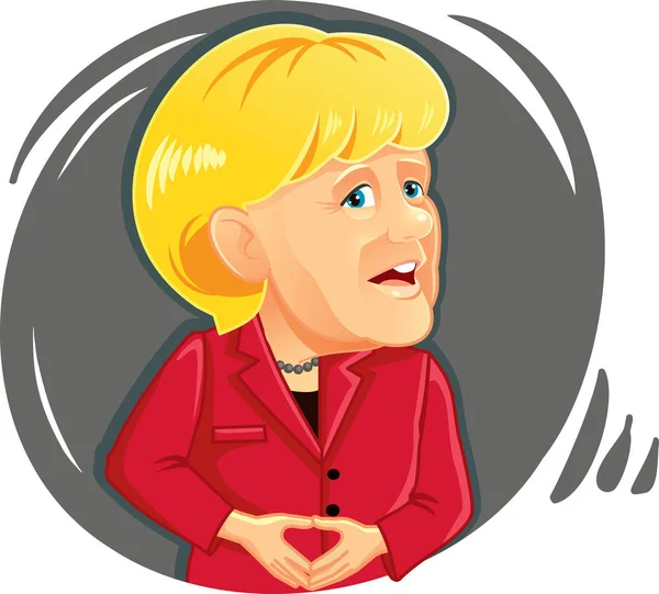 Angela Merkel karikatürü — Stok Vektör