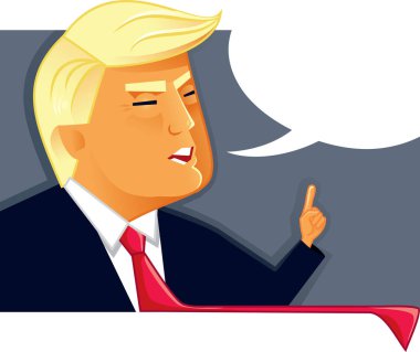 Donald Trump editoryal vektör çizim