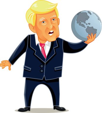 16 Haziran 2017, Donald Trump vektör karikatür