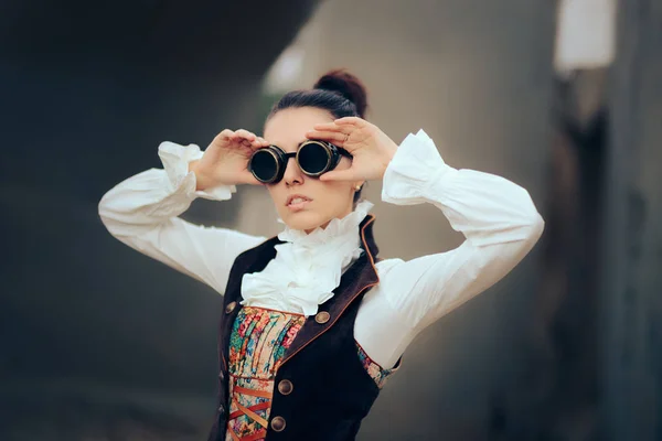 Mode vrouw dragen van bril — Stockfoto