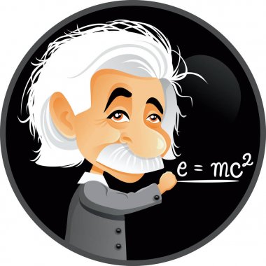 14 Kasım 2017 Albert Einstein vektör karikatür çizim