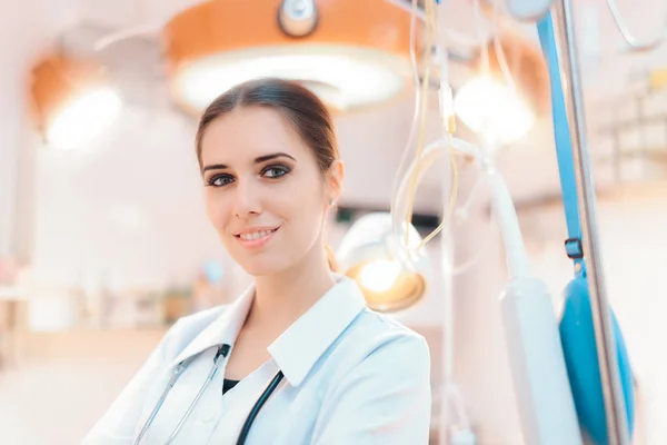 Female Doctor Surgery Operating Hospital Room — Stock Photo, Image