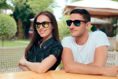 Trendy Moda Güneş gözlüğü eşleşen giyen serin Çift