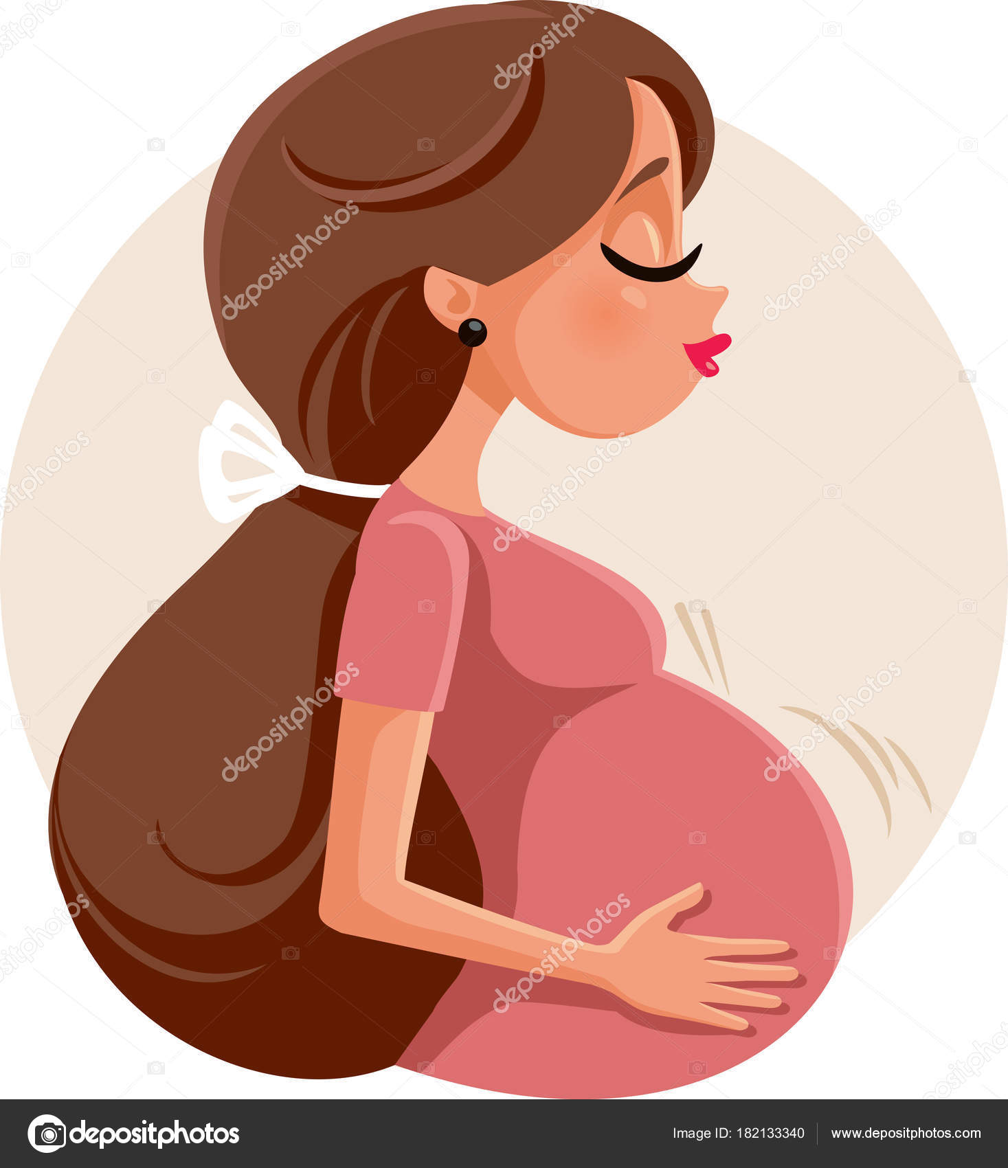 Mujer embarazada dibujo imágenes de stock de arte vectorial | Depositphotos