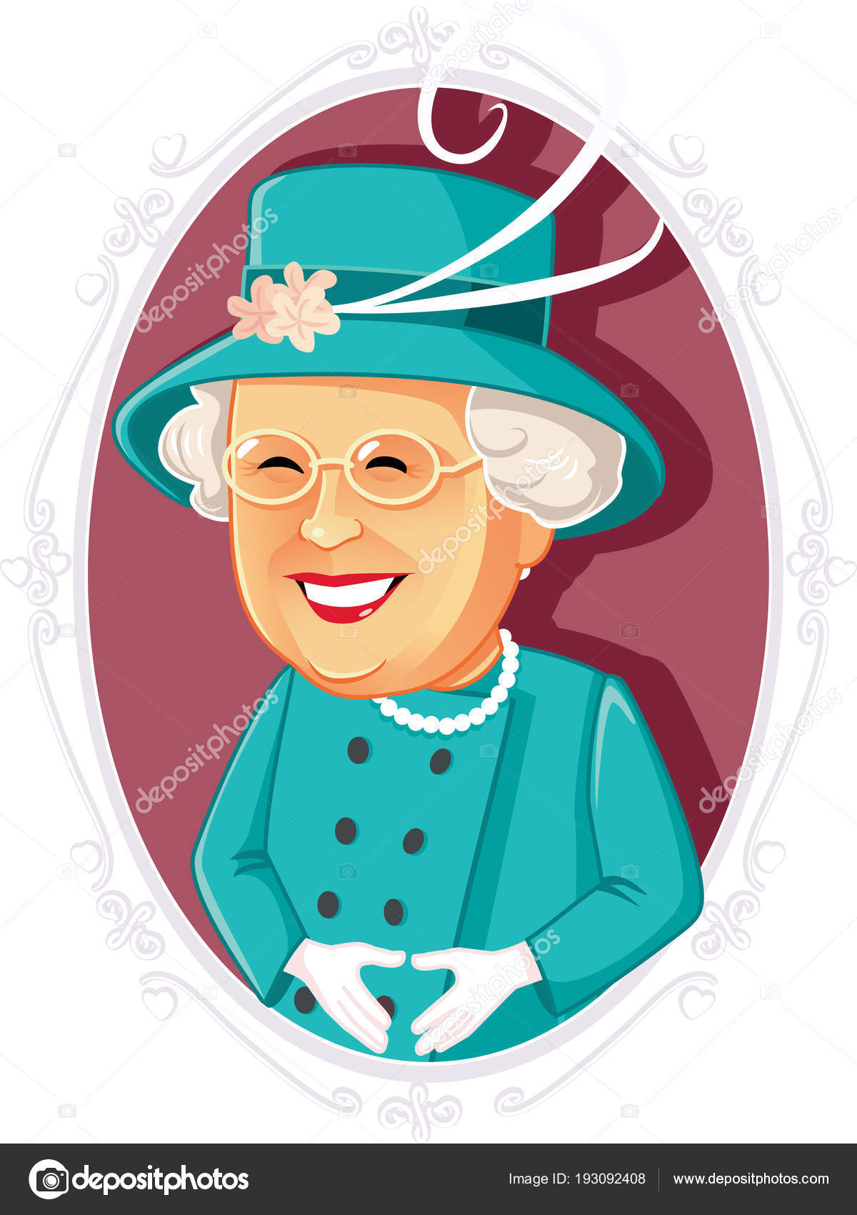 Queen elizabeth cartoon Vector Art Stock Images | Depositphotos