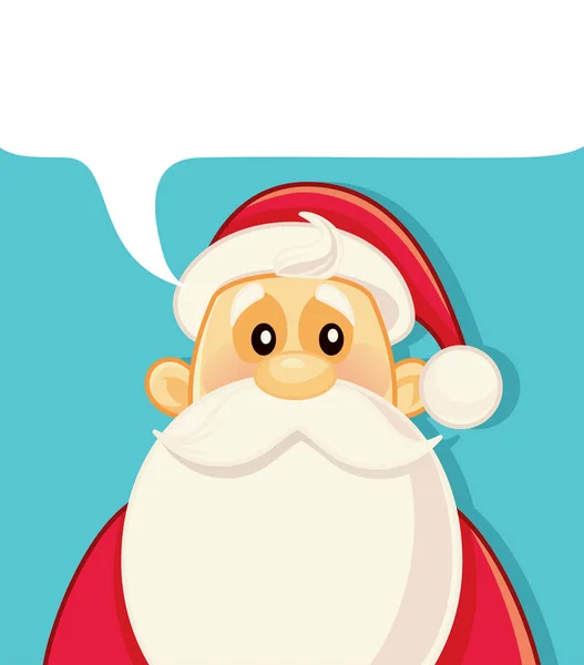 Santa Claus Con Caricatura Del Vector Burbuja Del Discurso — Vector de stock