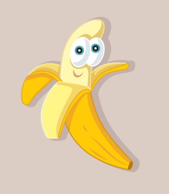 Şirin Muz Vektörü Karakteri