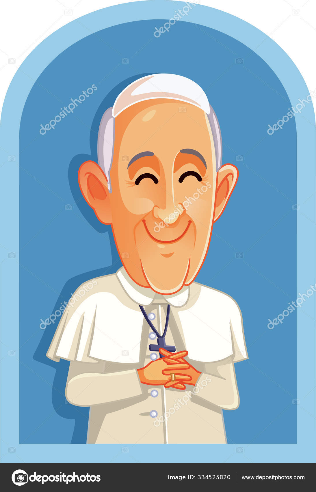 Rome Italy January Pope Francis Vector Stock Vector By nicoletaionescu 334525820