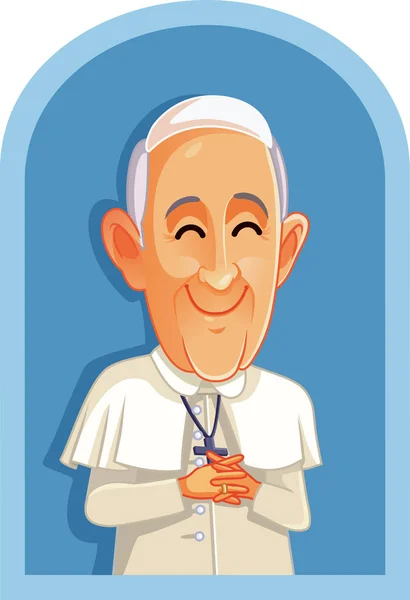 Roma Italia Enero Papa Francisco Vector — Vector de stock