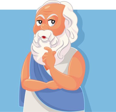 Socrates Classical Greek Philosopher Vector Cartoon clipart