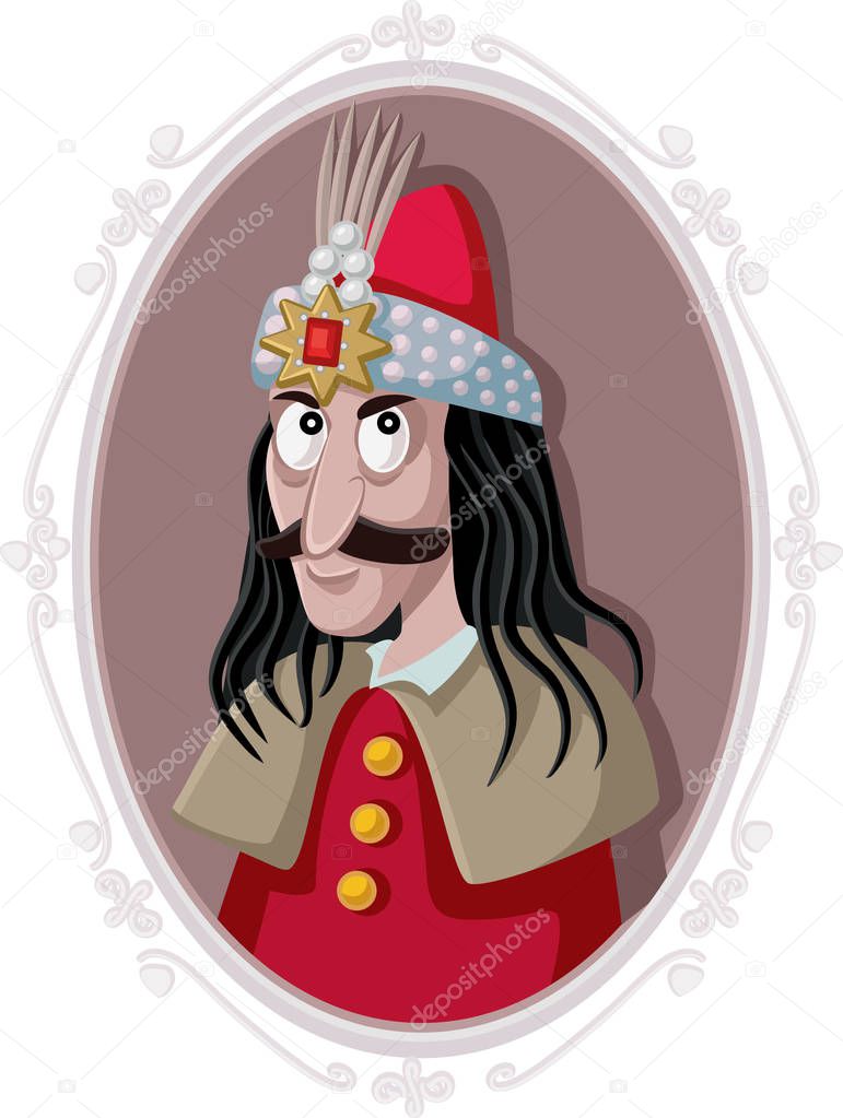Vlad III Dracula Tepes Vector Caricature