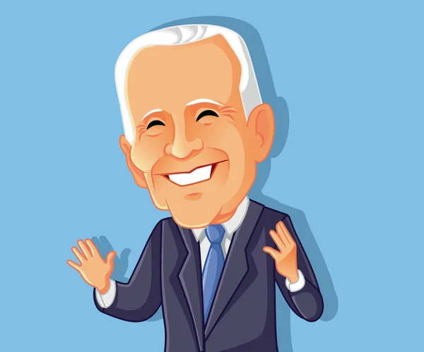 Washington Usa March Joe Biden Vector Caricature — 스톡 벡터