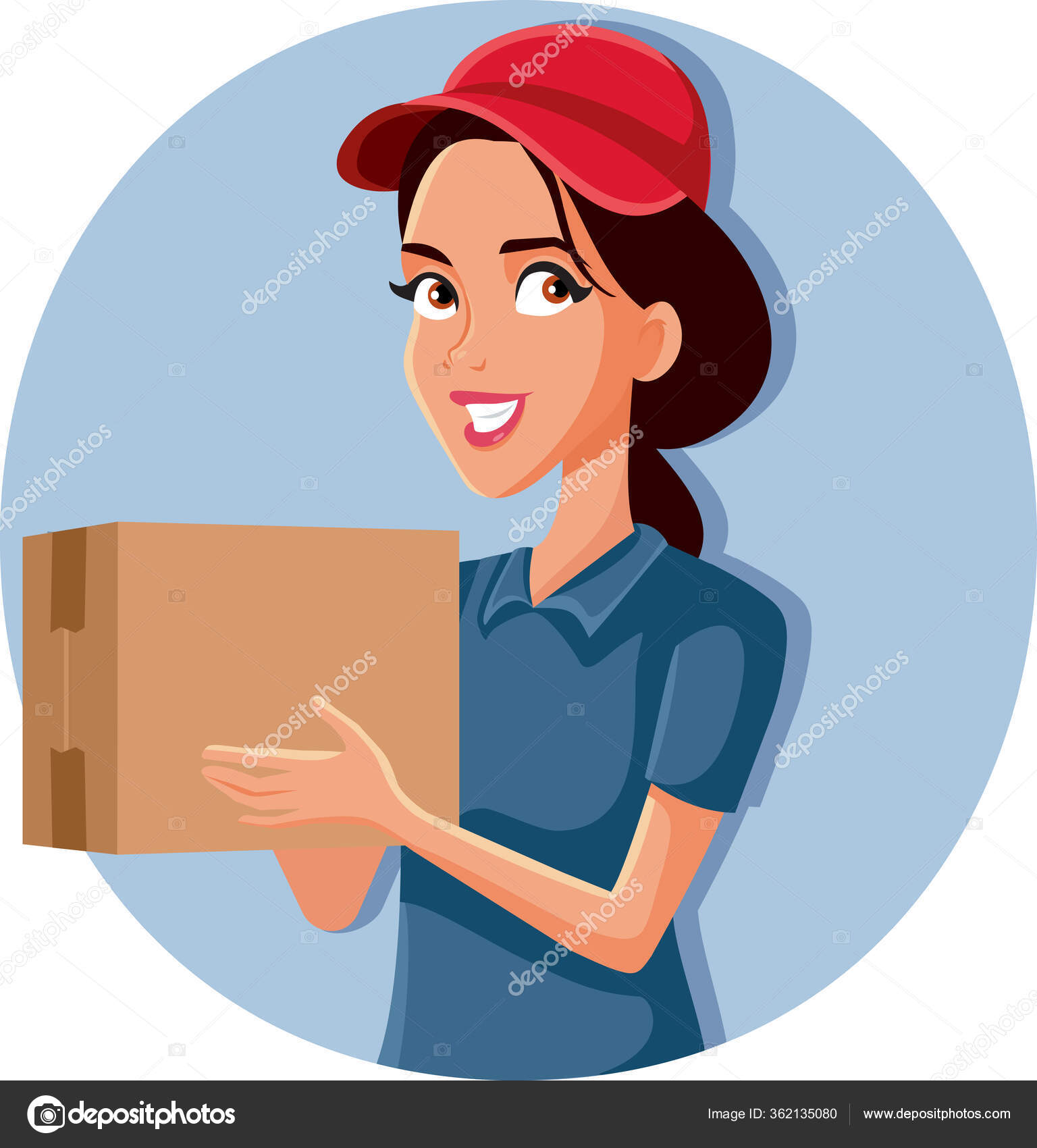 Cartoon Of Mailman Delivering Christmas Packages 2022 91 Female Mail Carrier Vector Images, Female Mail Carrier Illustrations |  Depositphotos