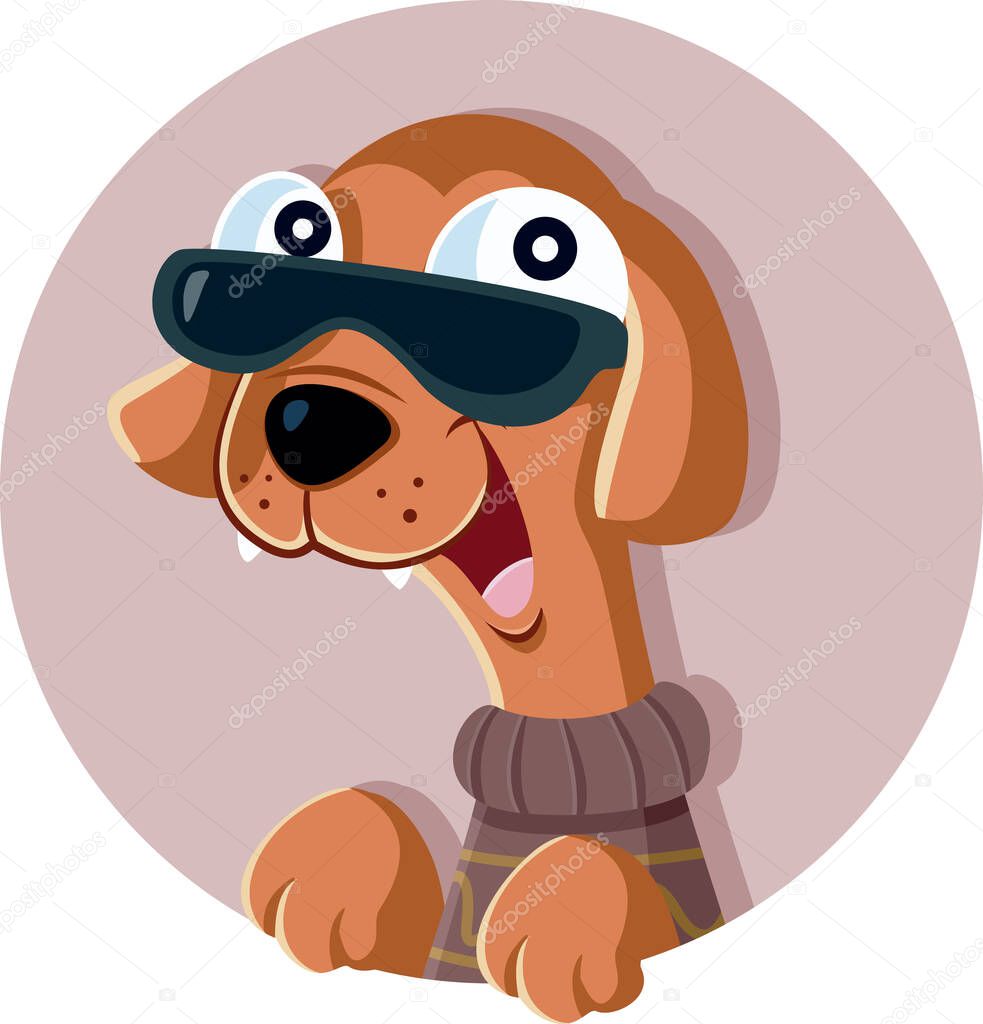 Fashion Dog Vector Cartoon illustration