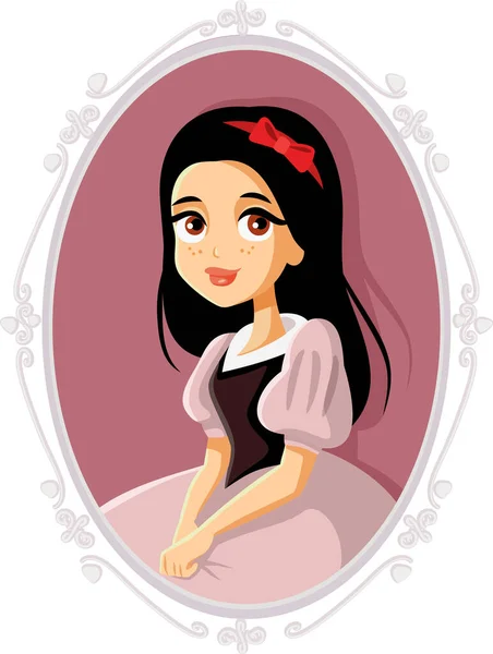 Χαριτωμένη Νεαρή Πριγκίπισσα Εικονογράφηση Διάνυσμα — Διανυσματικό Αρχείο