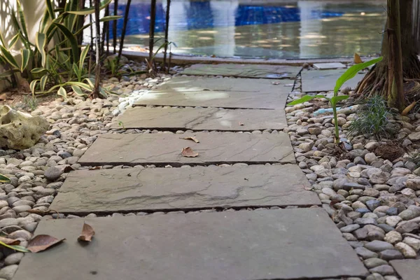 Walkway to swimming pool — Stock Photo, Image