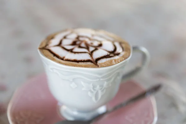 Chocolat moka chaud et boisson au café — Photo