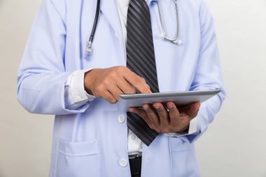 Modern tablet bilgisayarınızla - tıbbi te çalışma tıp doktor