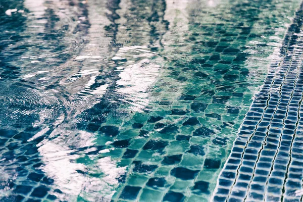 Blue tile in swimming pool - texture background — Stock Photo, Image