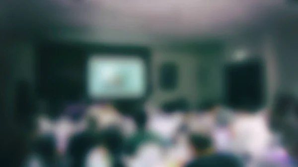 People listen to presentation in conference hall. audience in me — Stock Photo, Image